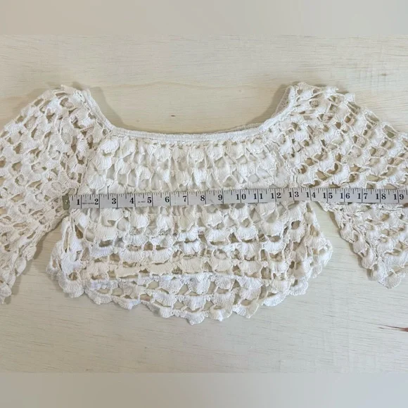 Free People Flook the Label white lace Crochet Set size S - Picture 5 of 13